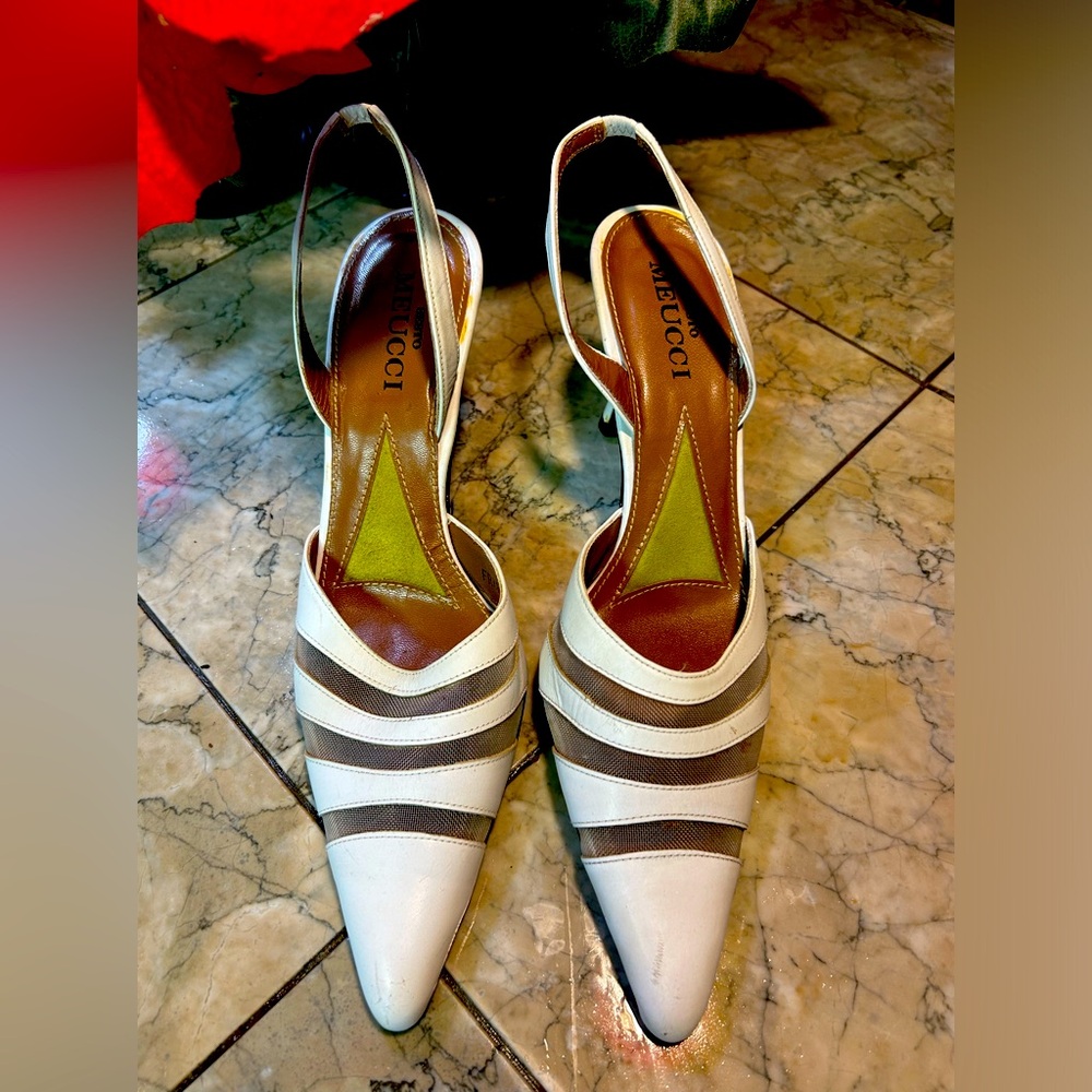 Sesto Meucci slingback kitten heels